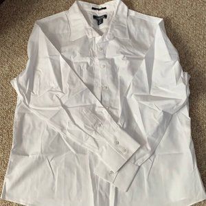 Land's End Women's No Iron Supima Cotton Long Sleeve Shirt 18P